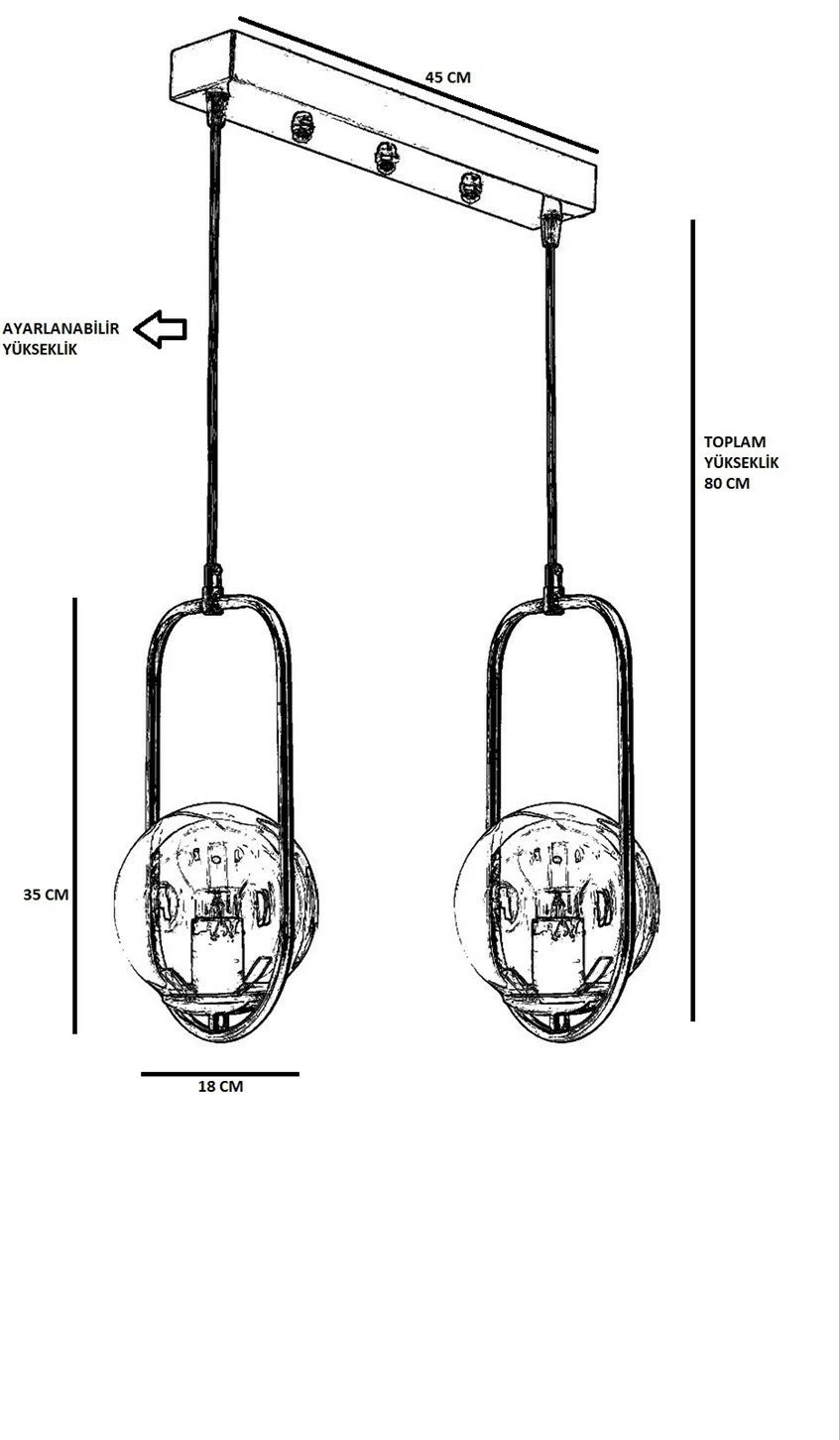 Llambë tavani Opviq, bakër, 8495-5