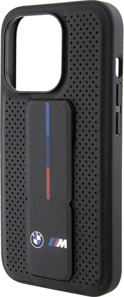 Mbështjellës BMW Grip Stand Smooth & Perforated për iPhone 15 Pro Max, i zi