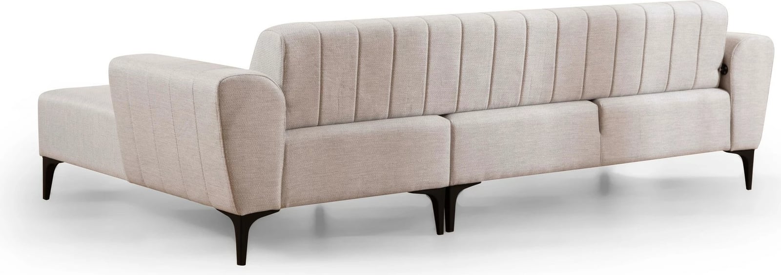 Kënd divan-krevat Hamlet, ngjyrë ecru, këndi djathtë