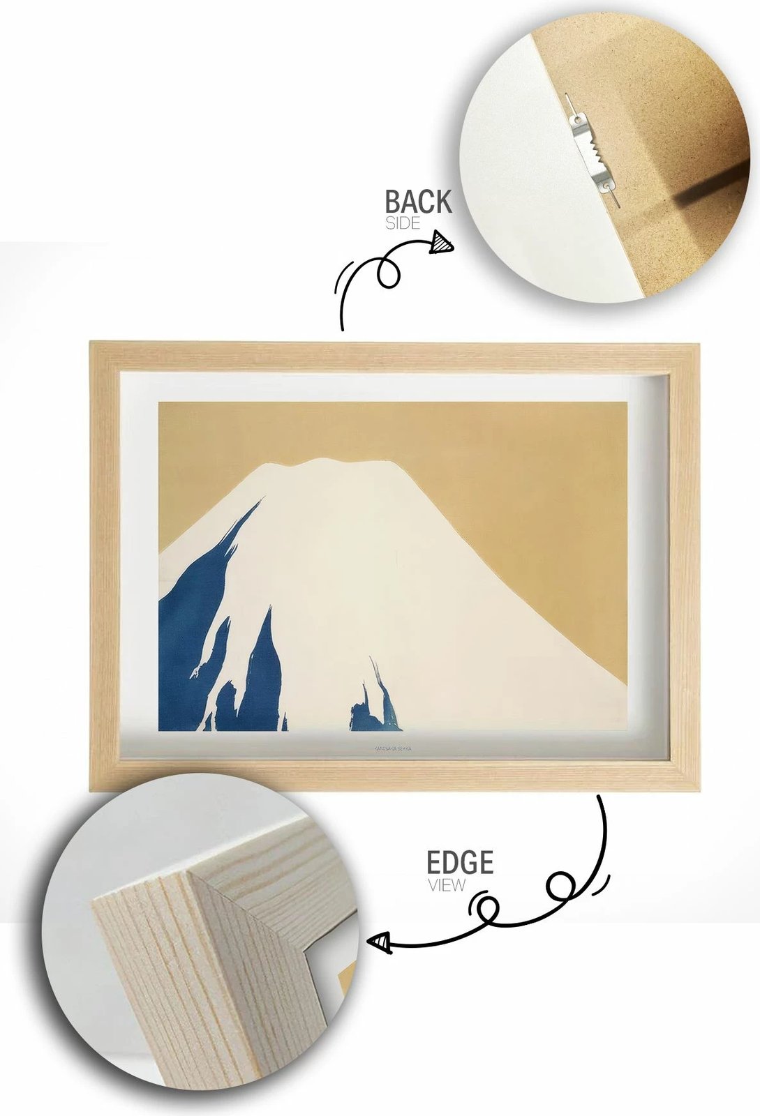 Pikturë dekorative me kornizë, shumëngjyrëshe, Wallity, Lmnmdl11, 33x48cm