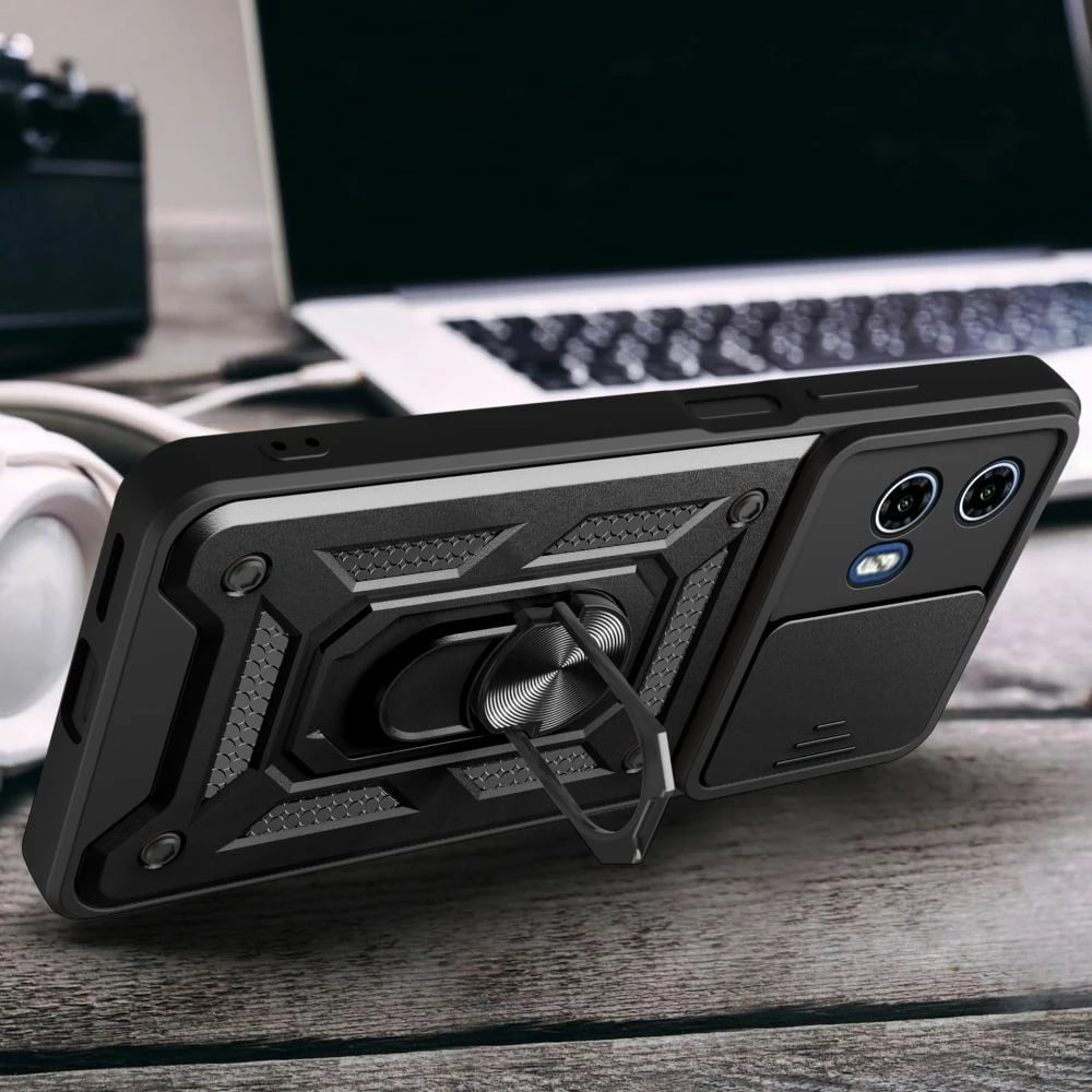 Mbështjellës Tech-Protect Camshield Pro për Motorola Moto G85 5G, i zi