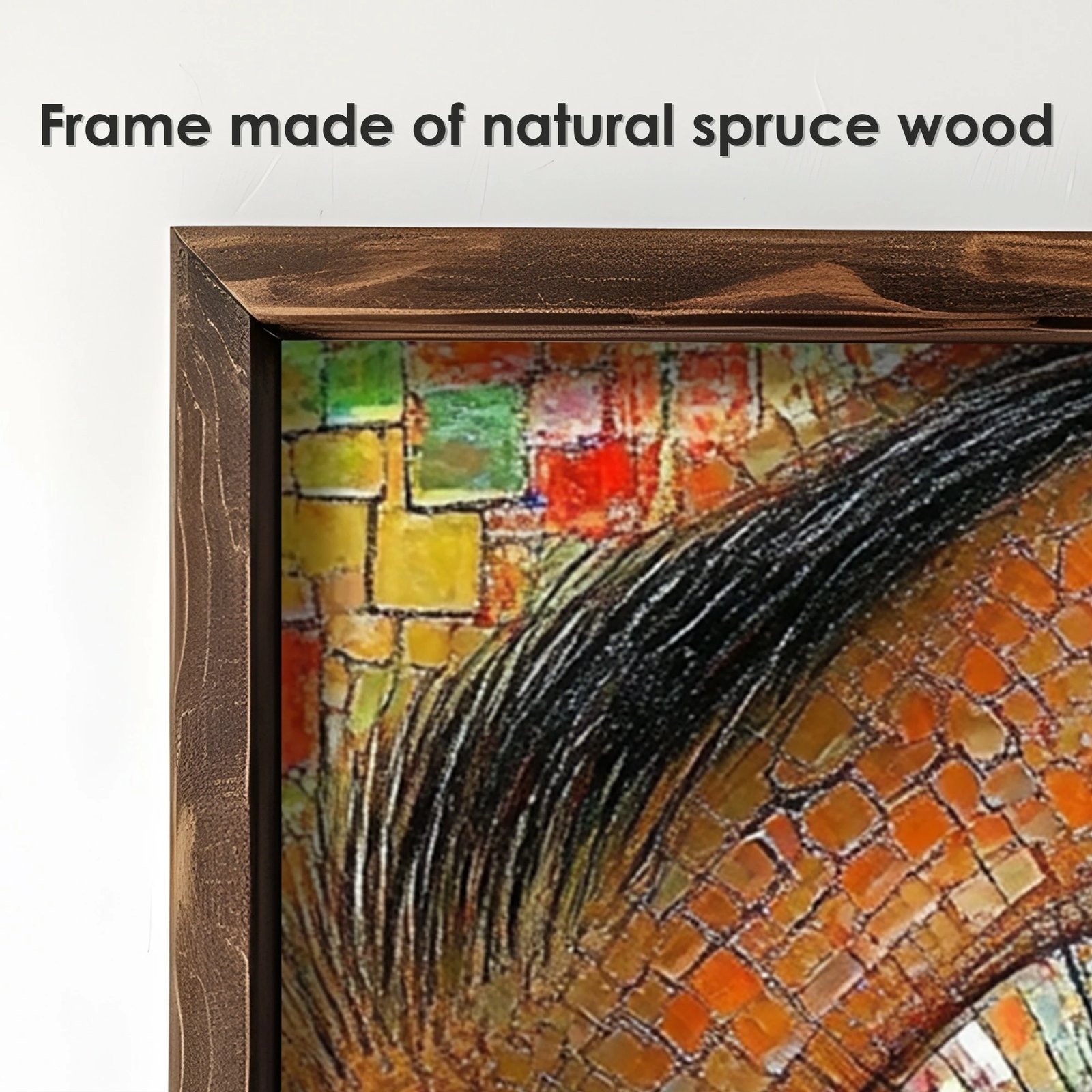 Pikturë dekorative me kornizë MDF, Wallity, EMR084, shumëngjyrëshe