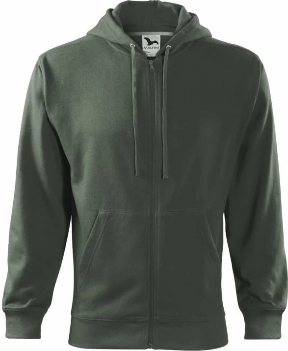 Duks me zip për meshkuj Malfini, Trendy Zipper M, ngjyrë e gjelbër