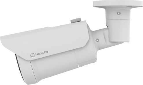 Kamerë sigurie Hanwha QNO-C9083R, 8MP, PoE, IR, IP66, IK10, e bardhë