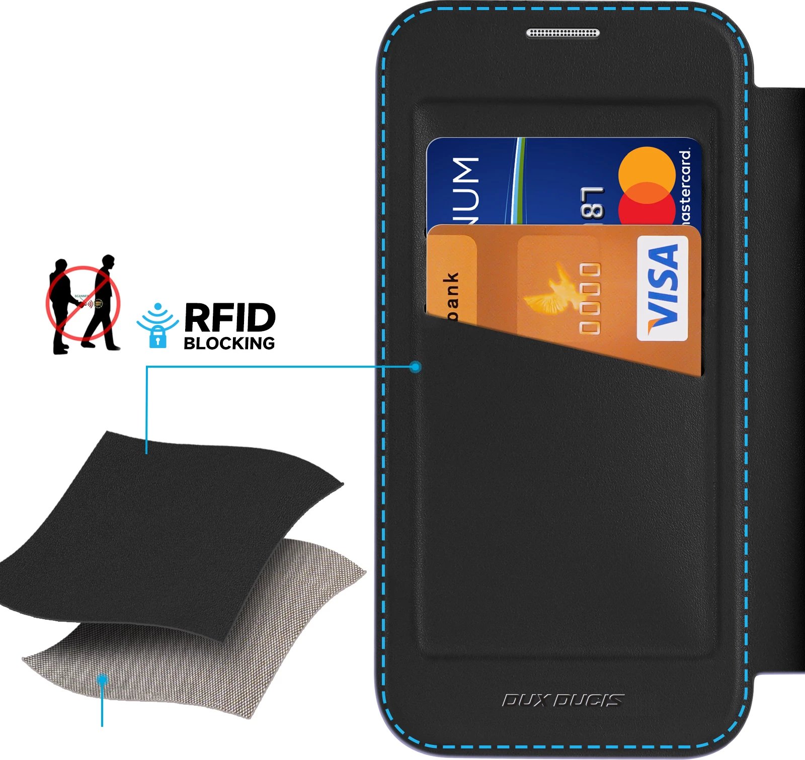 Mbështjellës Dux Ducis Skin X Pro për iPhone 16, me MagSafe, me kapak, i zi