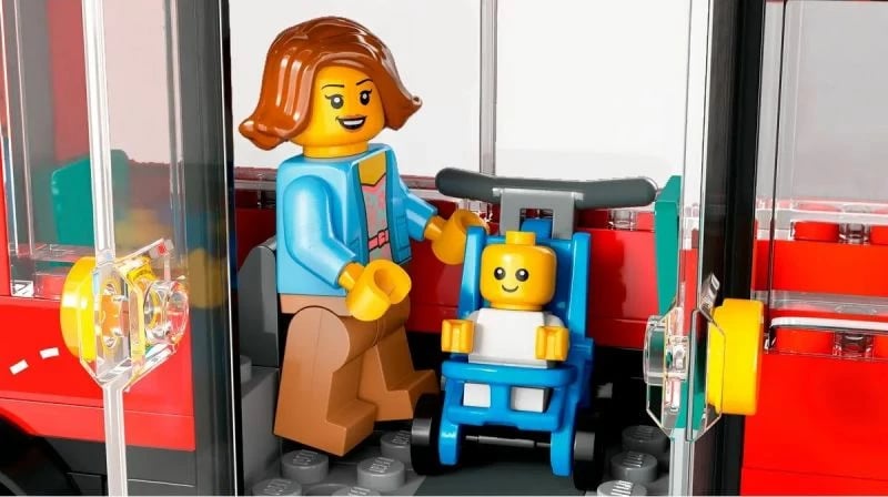 Lego autobus dykatësh i kuq, fëmijë