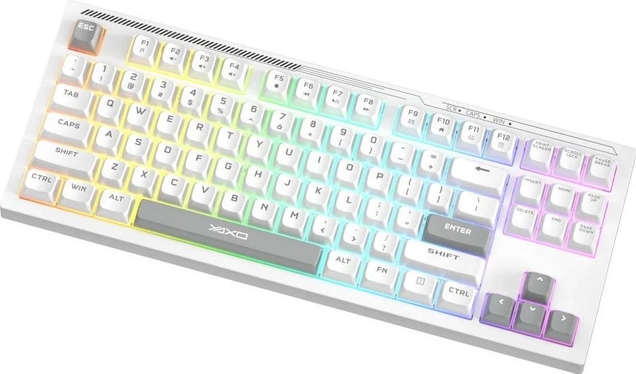 Tastierë Yaxo Zuni, RGB, 87 taste, Alpine White