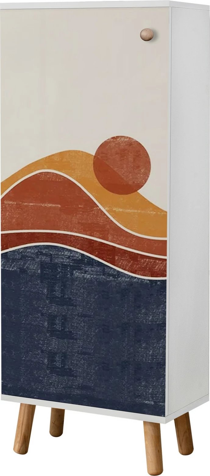 Dollap këpucësh Skye Decor, Vegas - B 957, i bardhë, me dekor modern