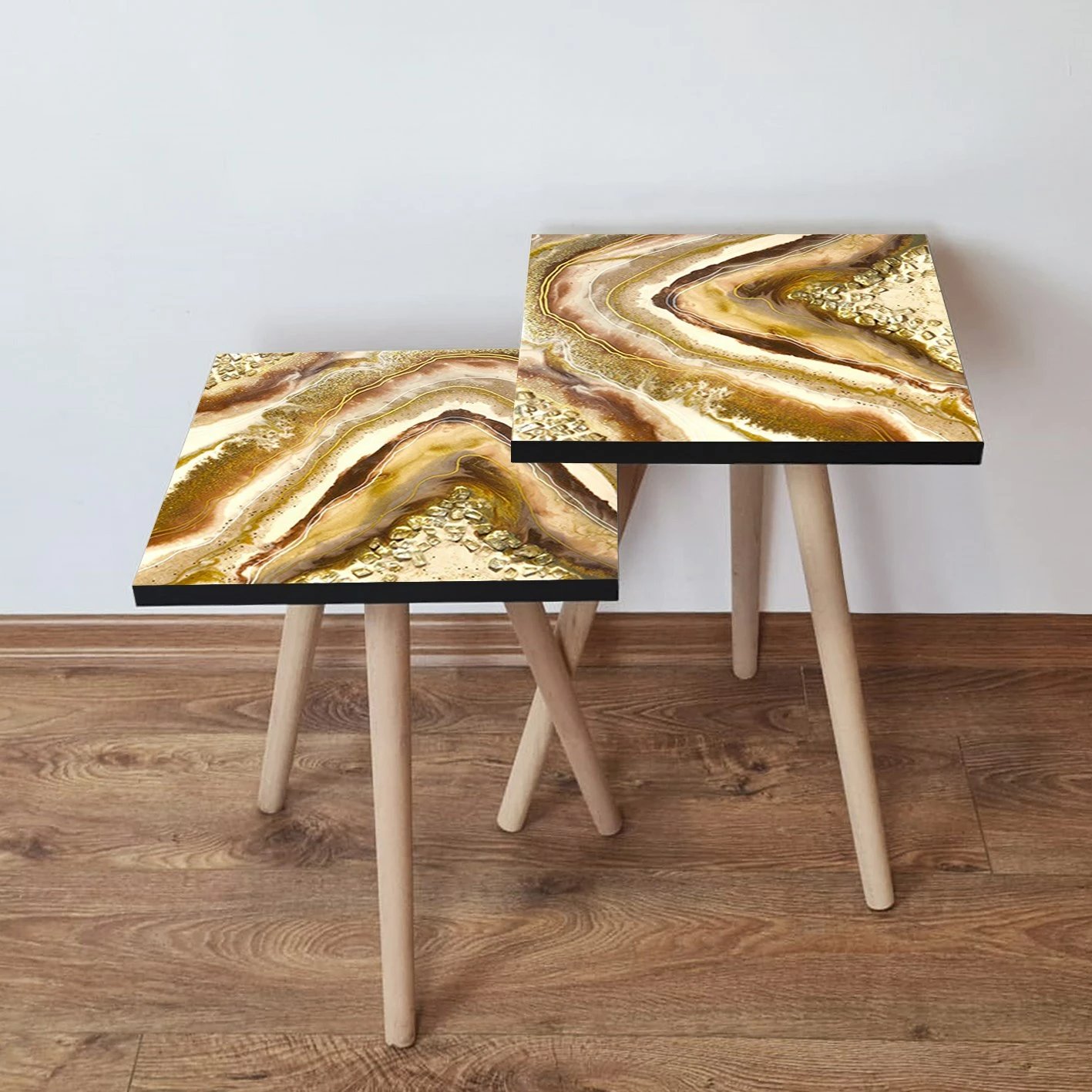 Tavolina të mbivendosura (2 copë), Skye Decor, 2Shp295, shumëngjyrëshe