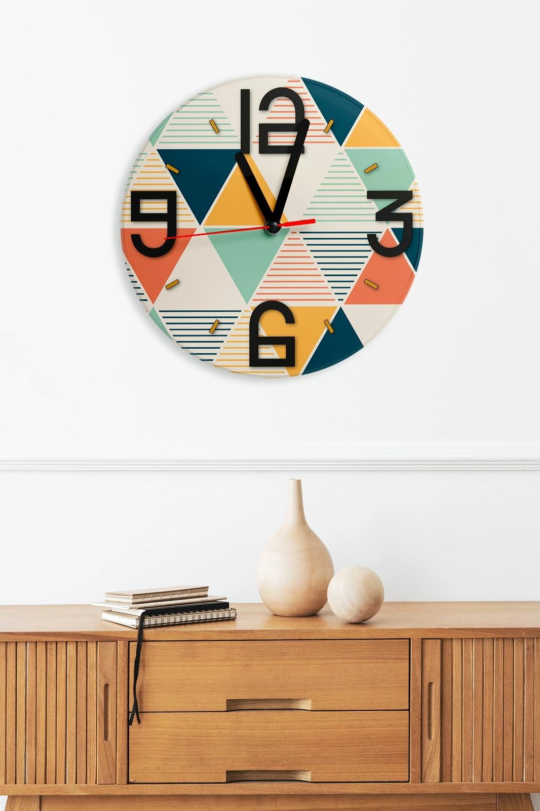 Orë dekorative MDF, Wallity, Artavessa3Dclock23, shumëngjyrëshe