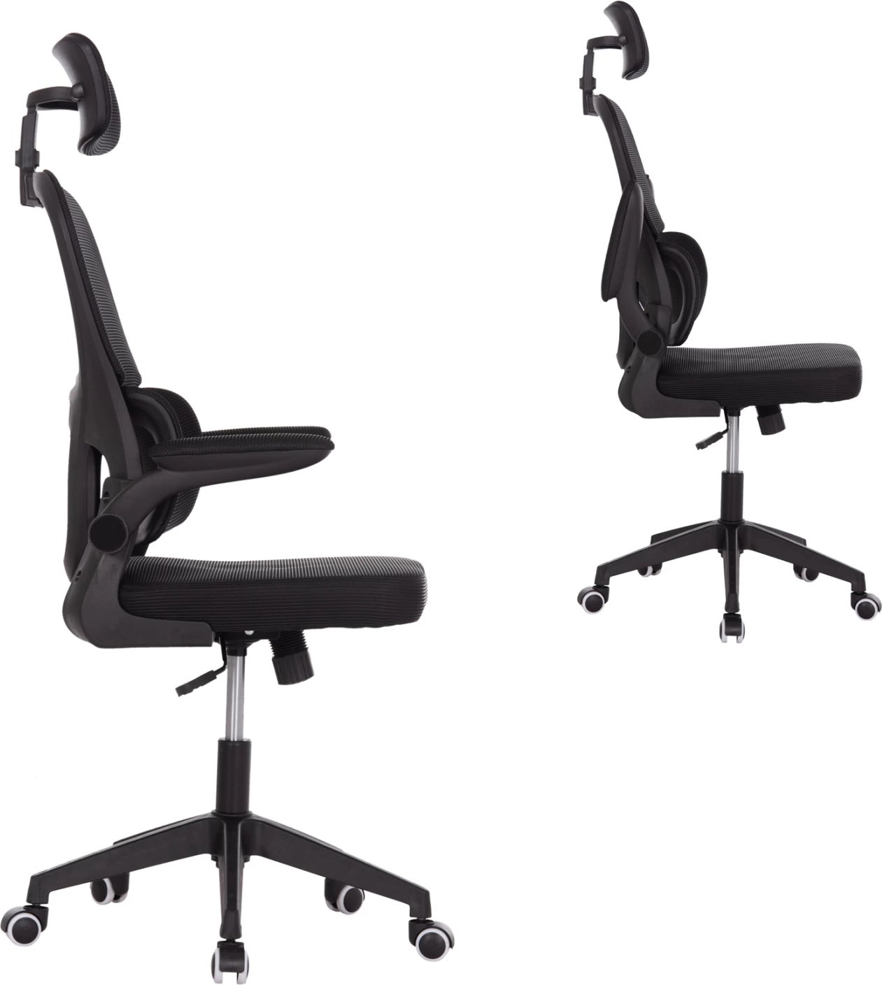 Karrige zyre Baston, rrjetë e zezë, FH18236.01, 64x60x117-127cm