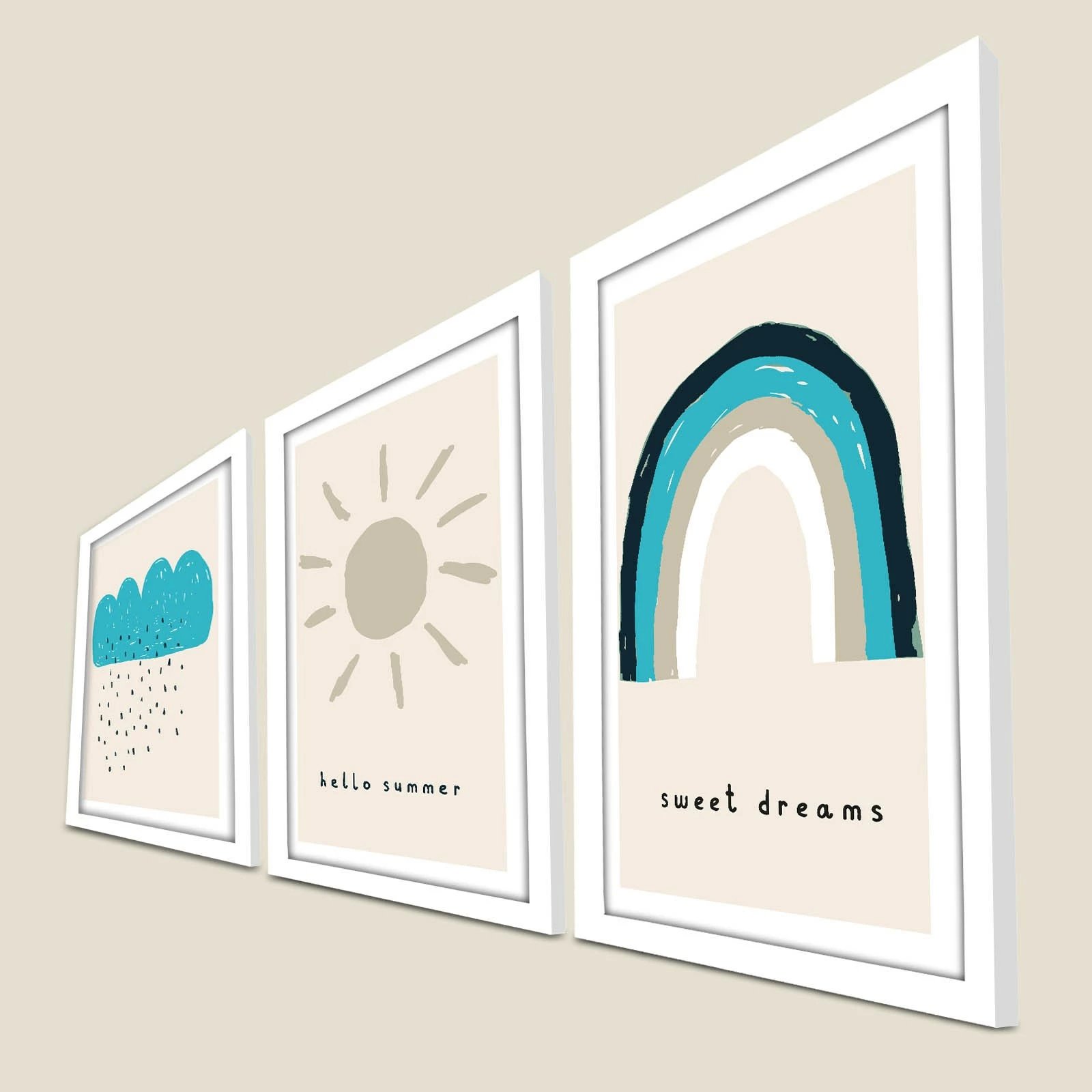 Pikturë dekorative me kornizë MDF (3 copë), Wallity, 3P3853BCT-002