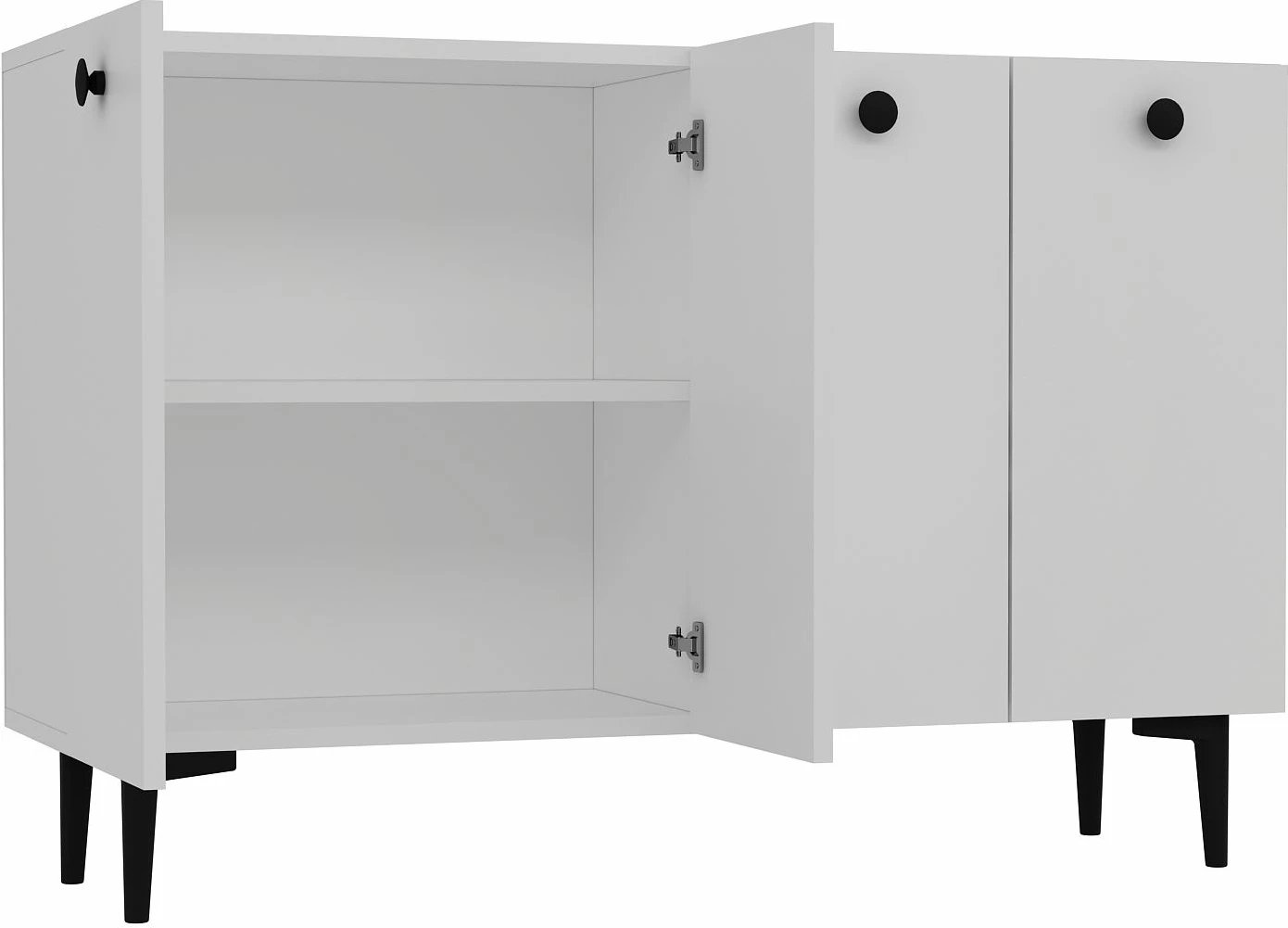 Konsol Skye Decor, Betty, e bardhë, e zezë