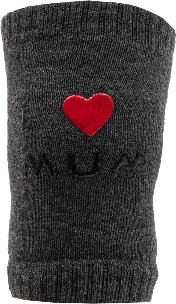 Mbrojtëse gjunjësh për bebe, New Baby, I Love Mum and Dad me ABS, përmasë universale, 1 palë, gri