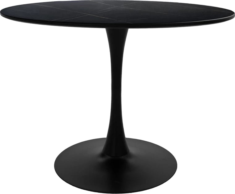 Set tavoline me karrige, ngjyrë mermeri e zezë,, D120x75cm