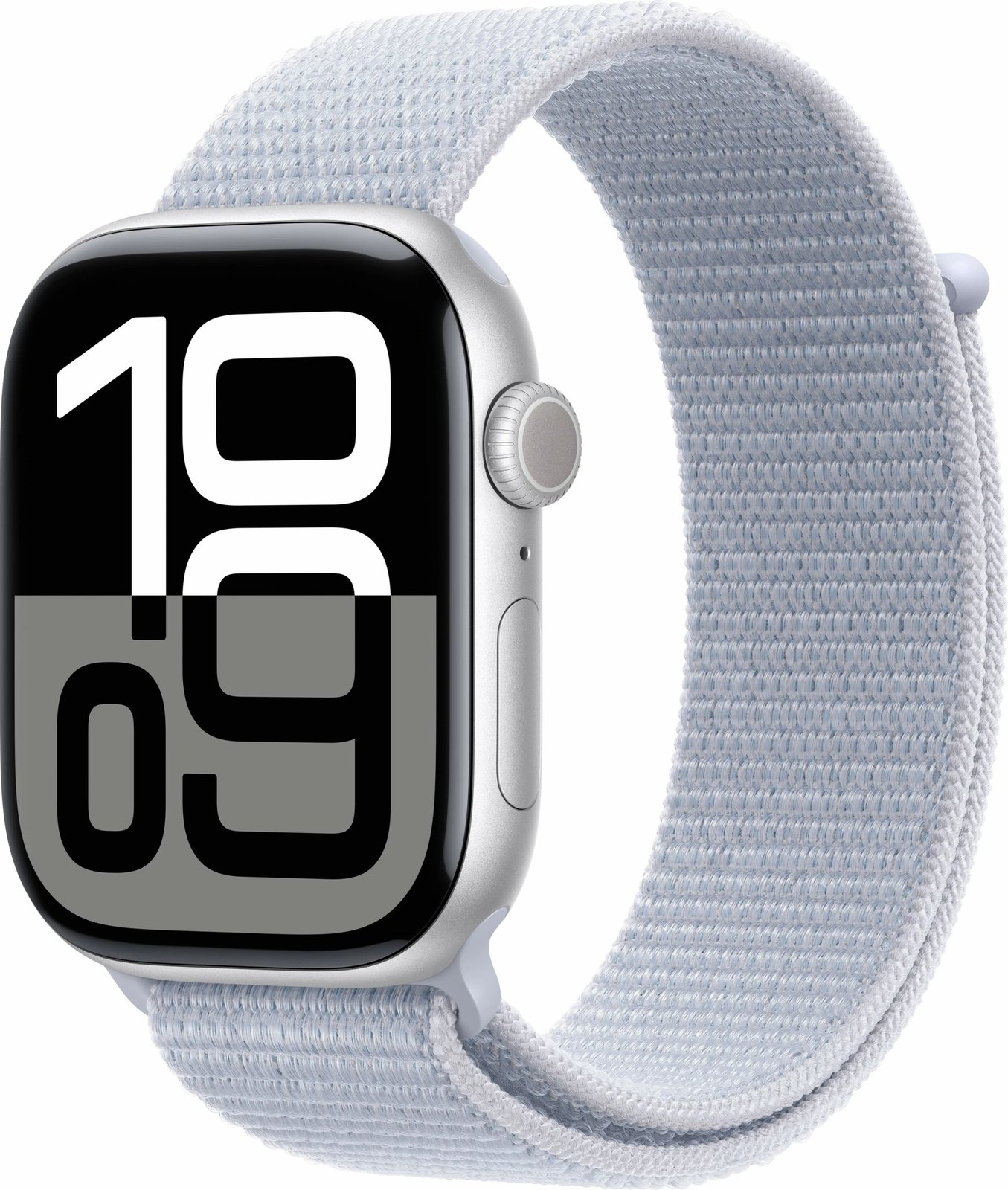 Smartwatch Apple Watch Series 10 GPS + Cellular 46mm, 64 GB, ngjyrë argjendi me rrip blu