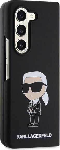 Mbështjellës Karl Lagerfeld KLHCZFD5SNIKBCK për Samsung Galaxy Z Fold5, silikon, i zi
