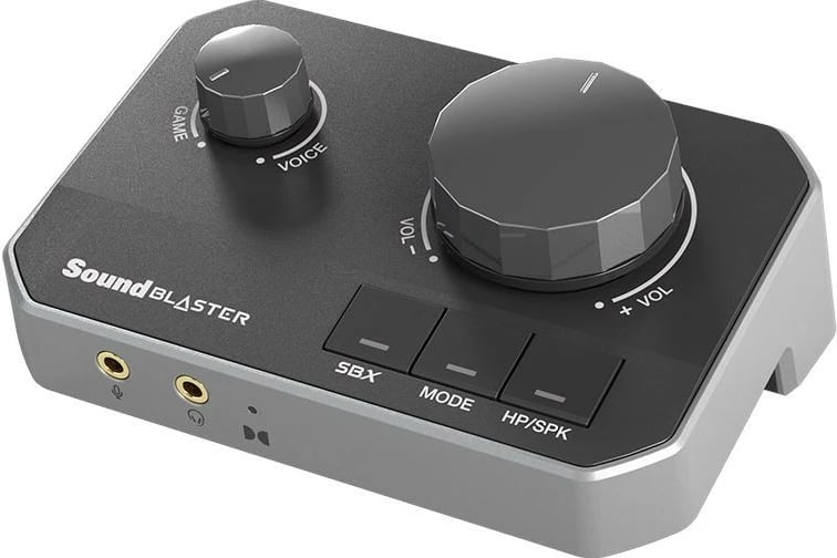 Kartë zëri Creative Sound Blaster G8, USB-C, 7.1, Amplifikator kufjesh, E zezë/Gri