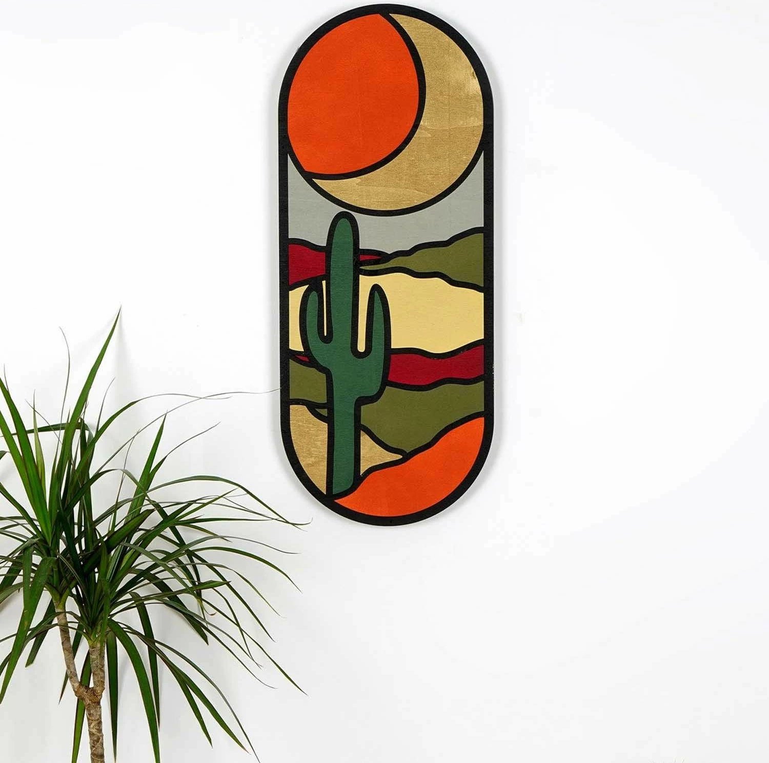 Aksesor dekorativ prej druri për mur, Wallity, ART059, shumëngjyrësh