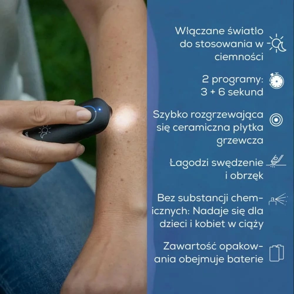 Pajisje lehtësuese pickimesh insektesh, Beurer BR90, 2 programe, dritë orientuese, fikje automatike, e zezë