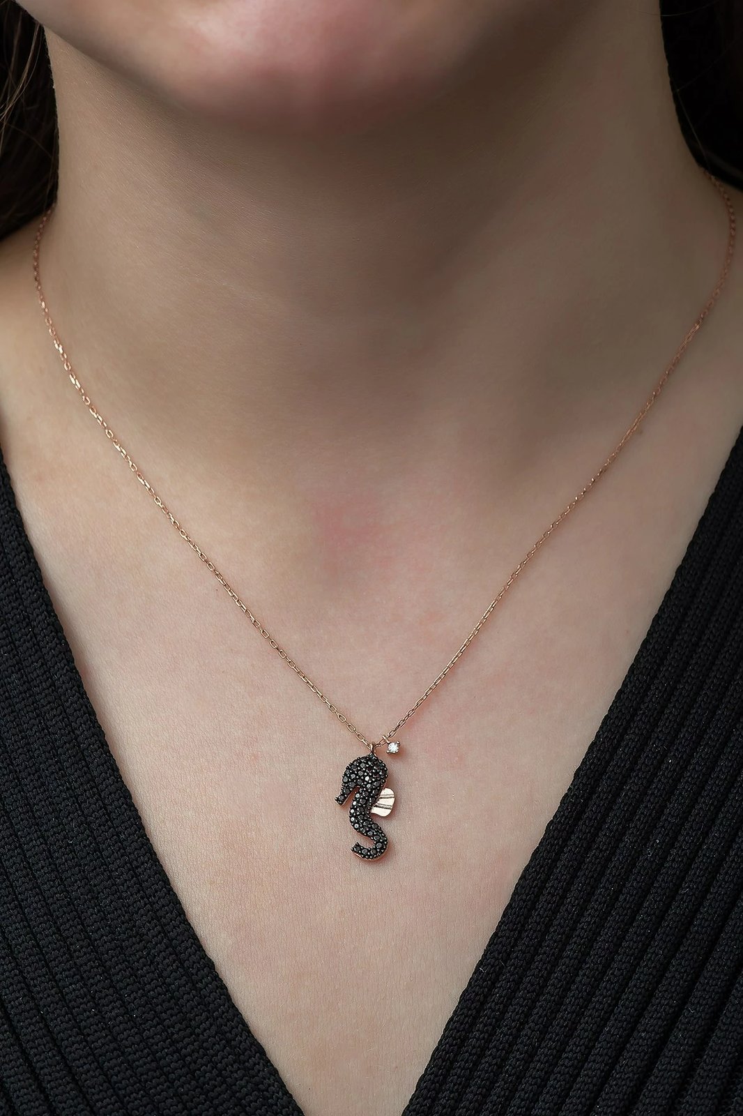 Qafore argjendi, ngjyrë rozë e zezë, Jumeon, TRDYL922