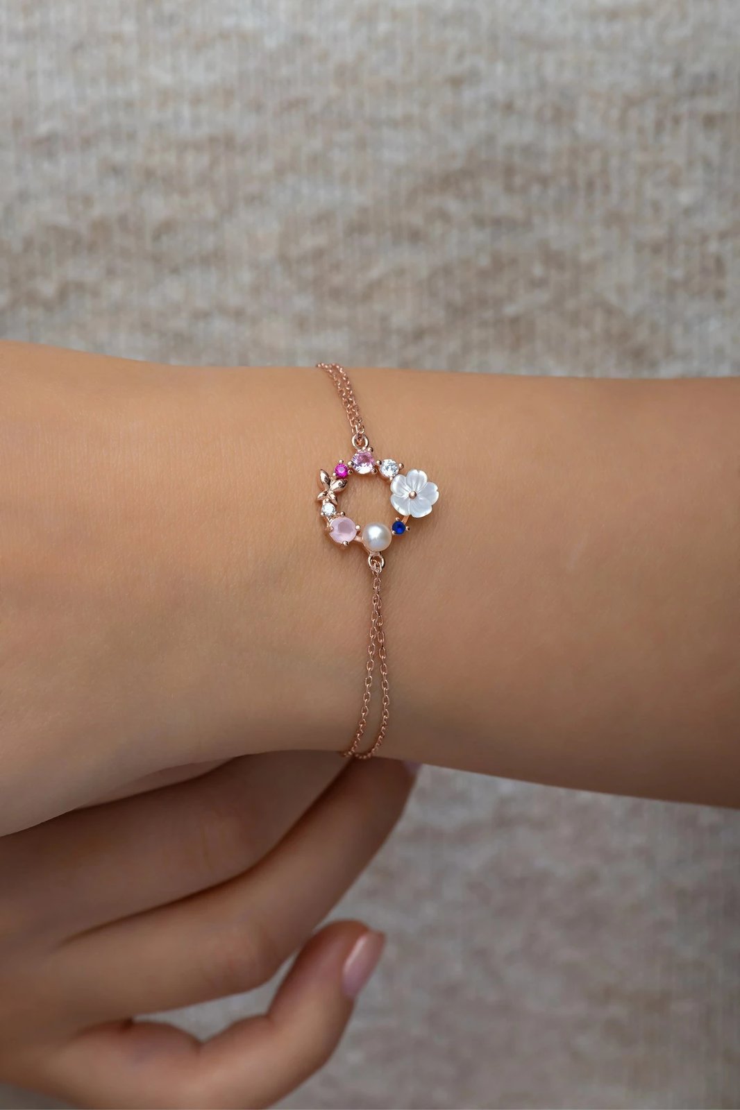 Byzylyk argjendi Jumeon, ngjyrë rozë e artë, NRZ998760