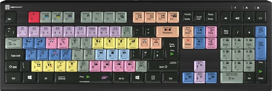 Tastierë LogicKeyboard GrassValley Edius Astra 2 UK për PC, me taste të personalizuara