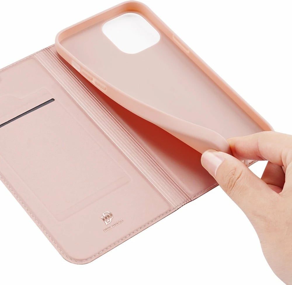 Mbështjellës Dux Ducis Skin Pro Bookcase për iPhone 13 Pro, rozë