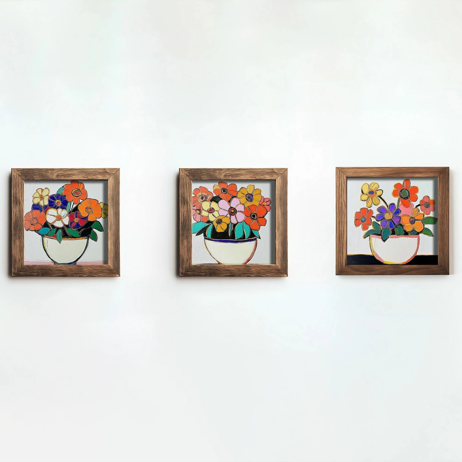 Pikturë dekorative me kornizë, MDF, 3 copë, Wallity, UKZM065