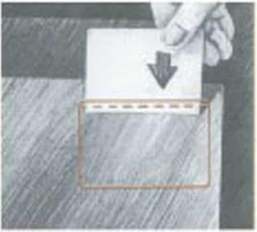 Mbajtës kartelash vetëngjitës NEXT 6x9.5cm, hapje vertikale (100 copë)