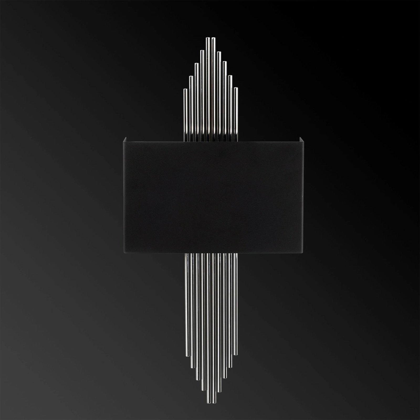 Llambë muri Opviq, 614 - A, ngjyrë e zezë dhe argjendtë, moderne