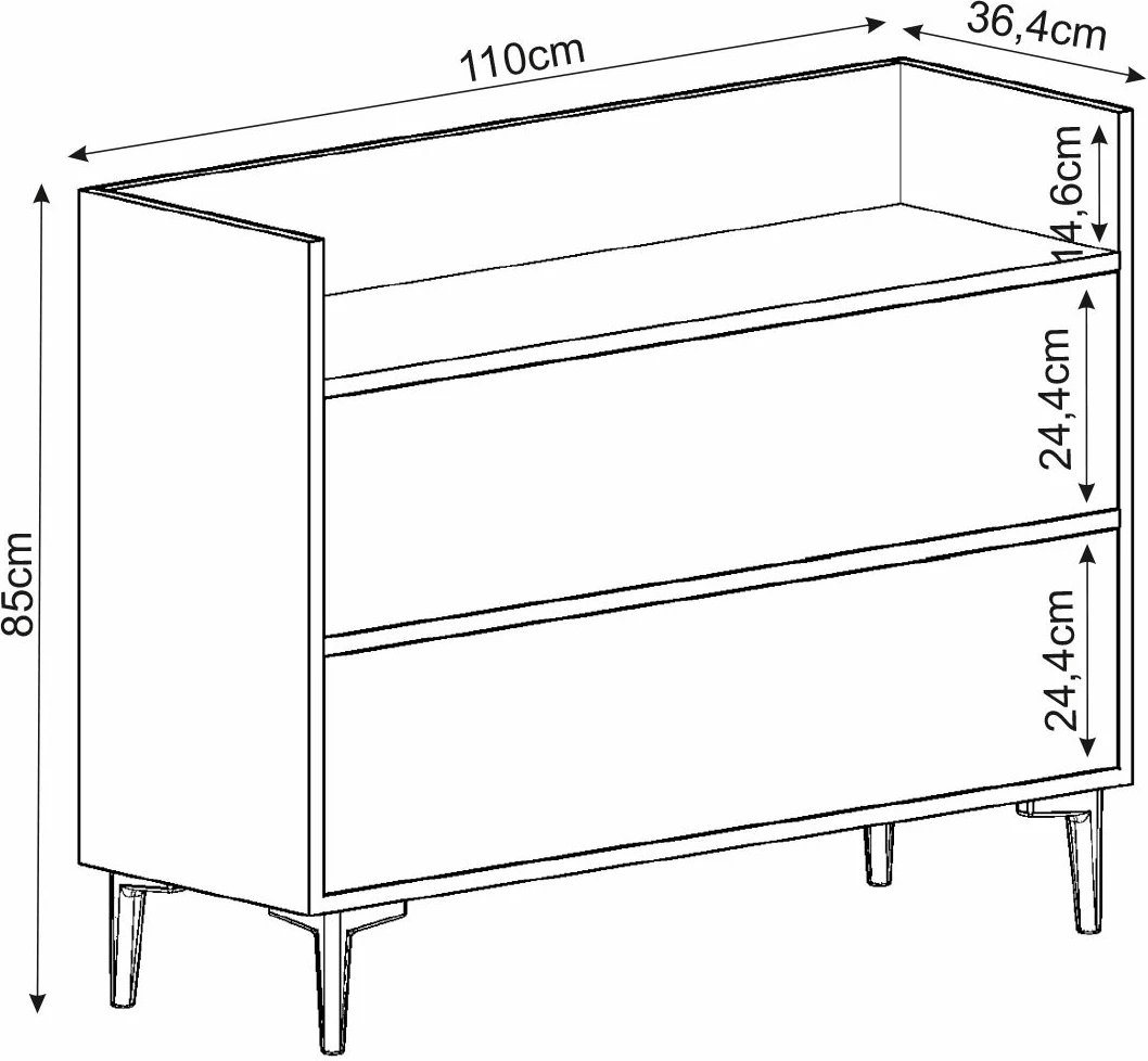 Dollap multifunksional, ngjyrë e bardhë, Skye Decor, Gale
