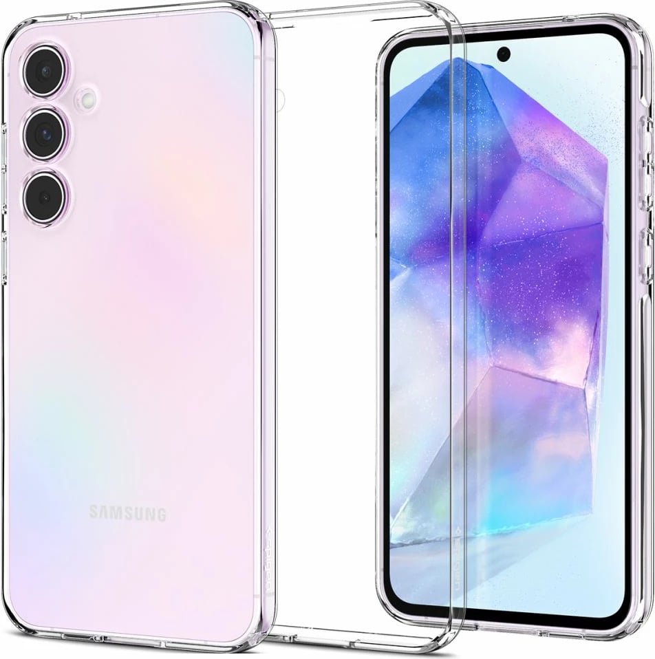 Mbështjellës Spigen Liquid Crystal për Samsung Galaxy A55 5G, TPU i hollë, përthithje goditjesh, përshtatje precize, transparent, 1x