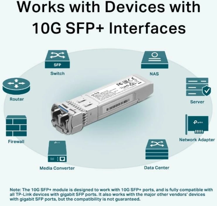 Transceiver SFP+, TP-Link, SM5110-LR, 10Gbps, single-mode