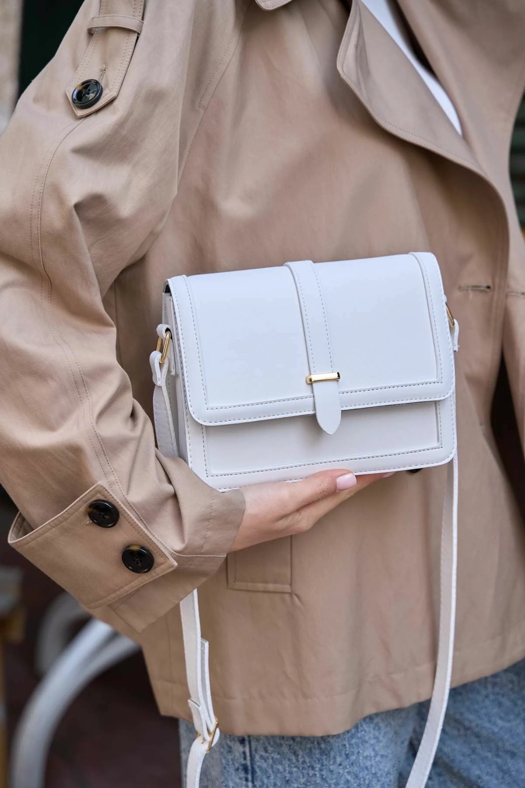 Çantë shpatullë Zoozie Bags, e bardhë, MK1020023SV10-026