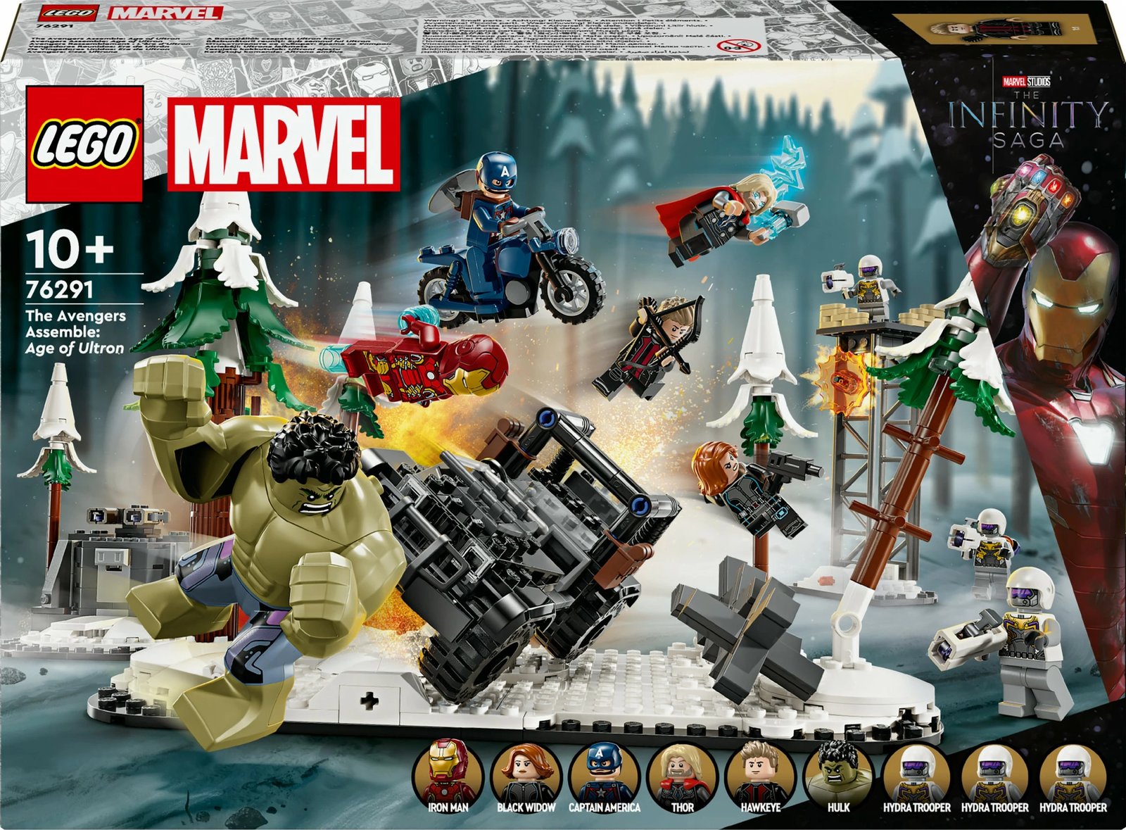 Set ndërtimi LEGO Marvel 76291 Avengers Assemble: Age of Ultron, 613 pjesë, multikolor