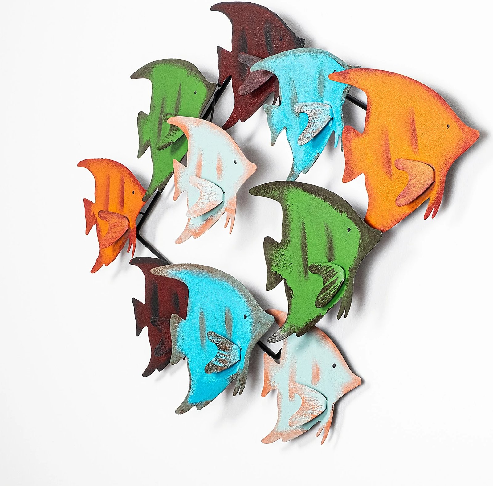 Aksesor dekorativ metalik për mur, Wallity, Melek, shumëngjyrësh