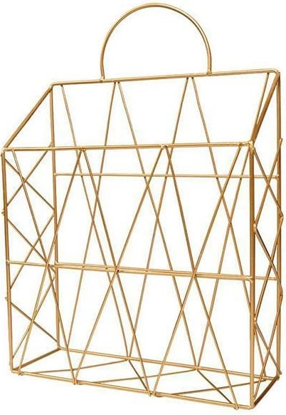 Shportë metalike e varur NEXT 25x10xH38cm, e artë