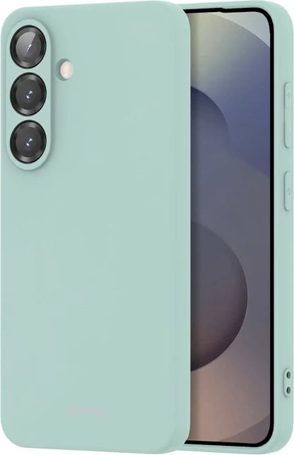 Mbështjellës CRONG Color Cover për Samsung Galaxy S25, silikon, mikrofibër, i gjelbër