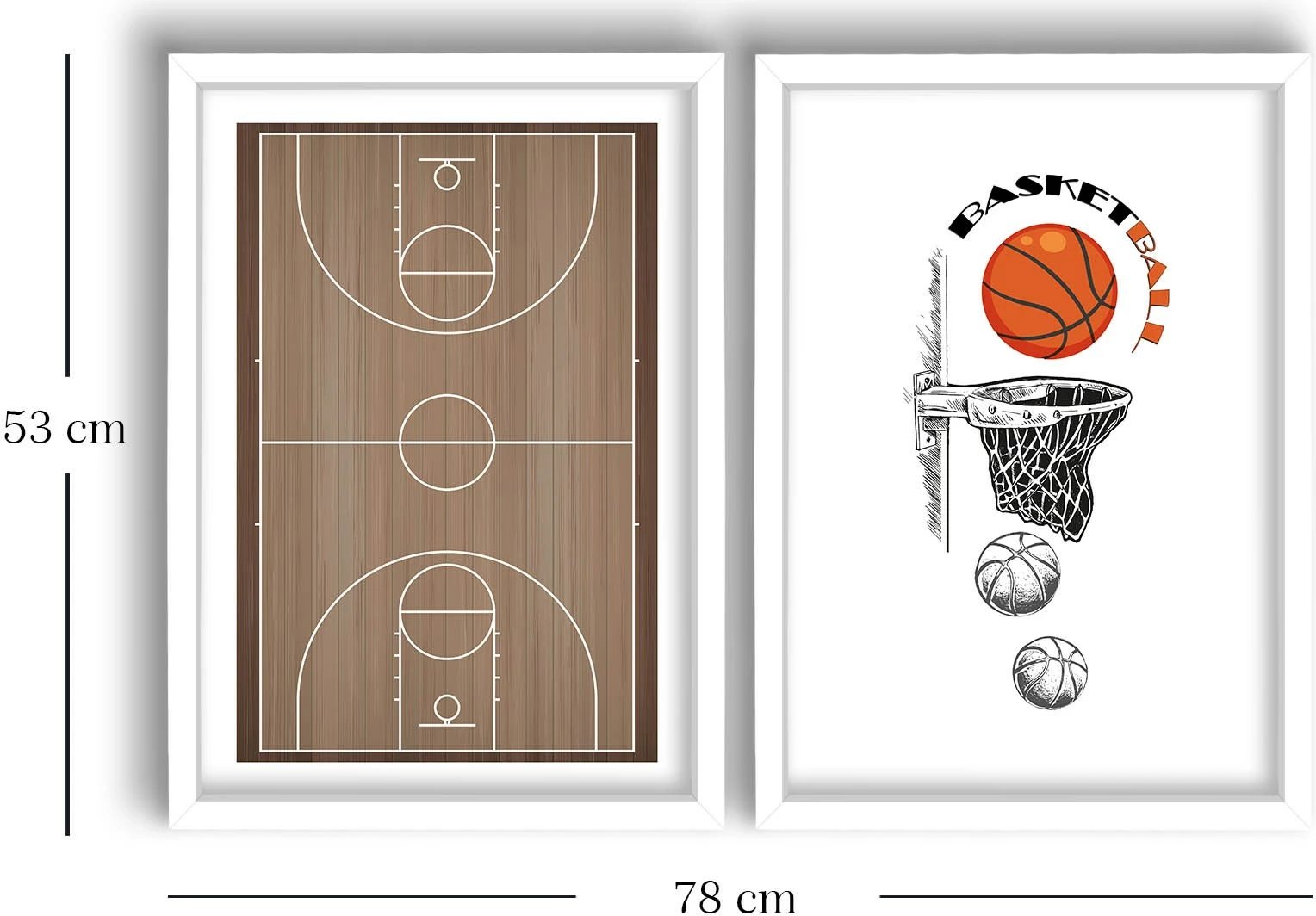 Piktura dekorative me kornizë MDF (2 copë), Wallity, 2P3853BCT-008