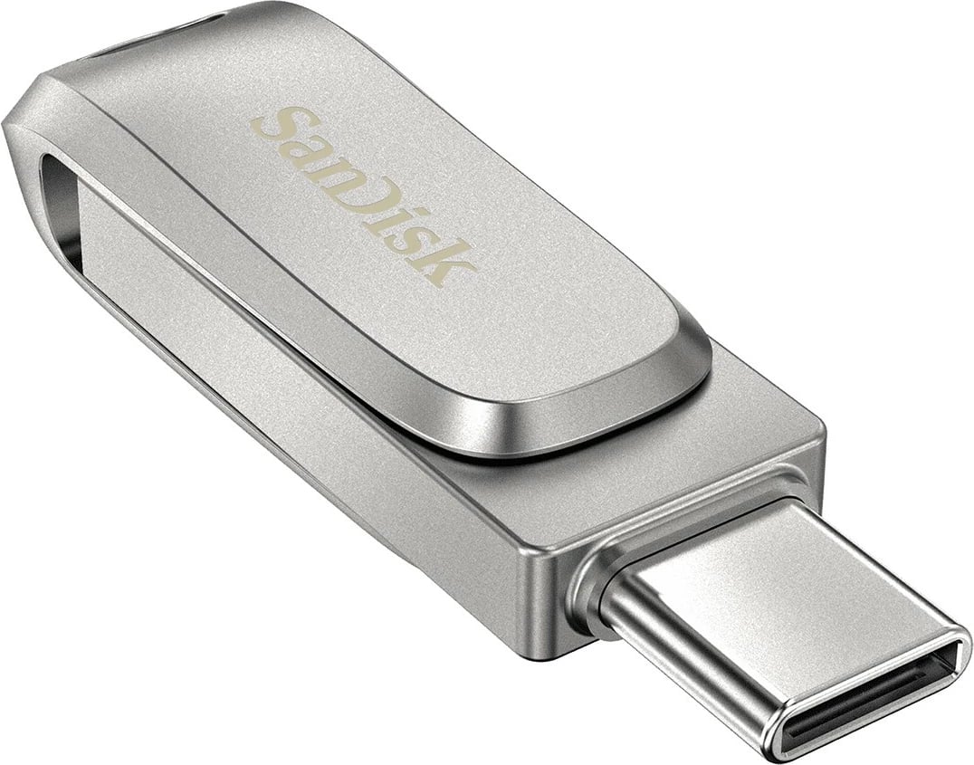 USB SanDisk Ultra Dual Drive Luxe, 128 GB, USB Type-A / USB Type-C, 3.2 Gen 1, Çelik