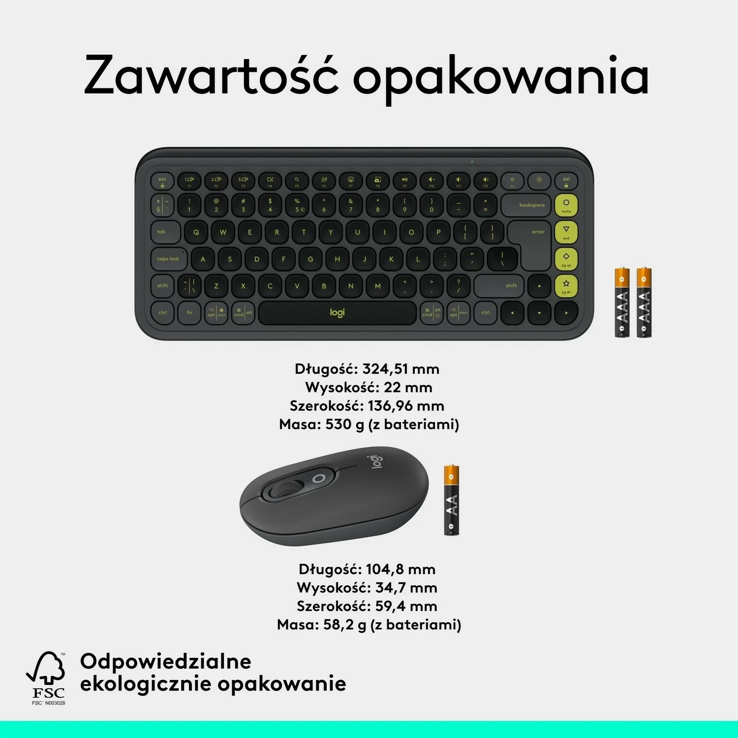 Tastierë dhe maus Logitech POP ICON Combo, grafit