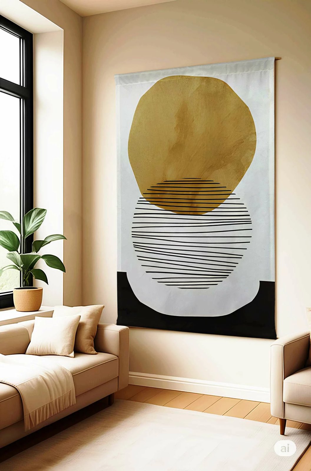 Pikturë dekorative poliestër Wallity, Polybaby 27, shumëngjyrëshe, 100x140cm