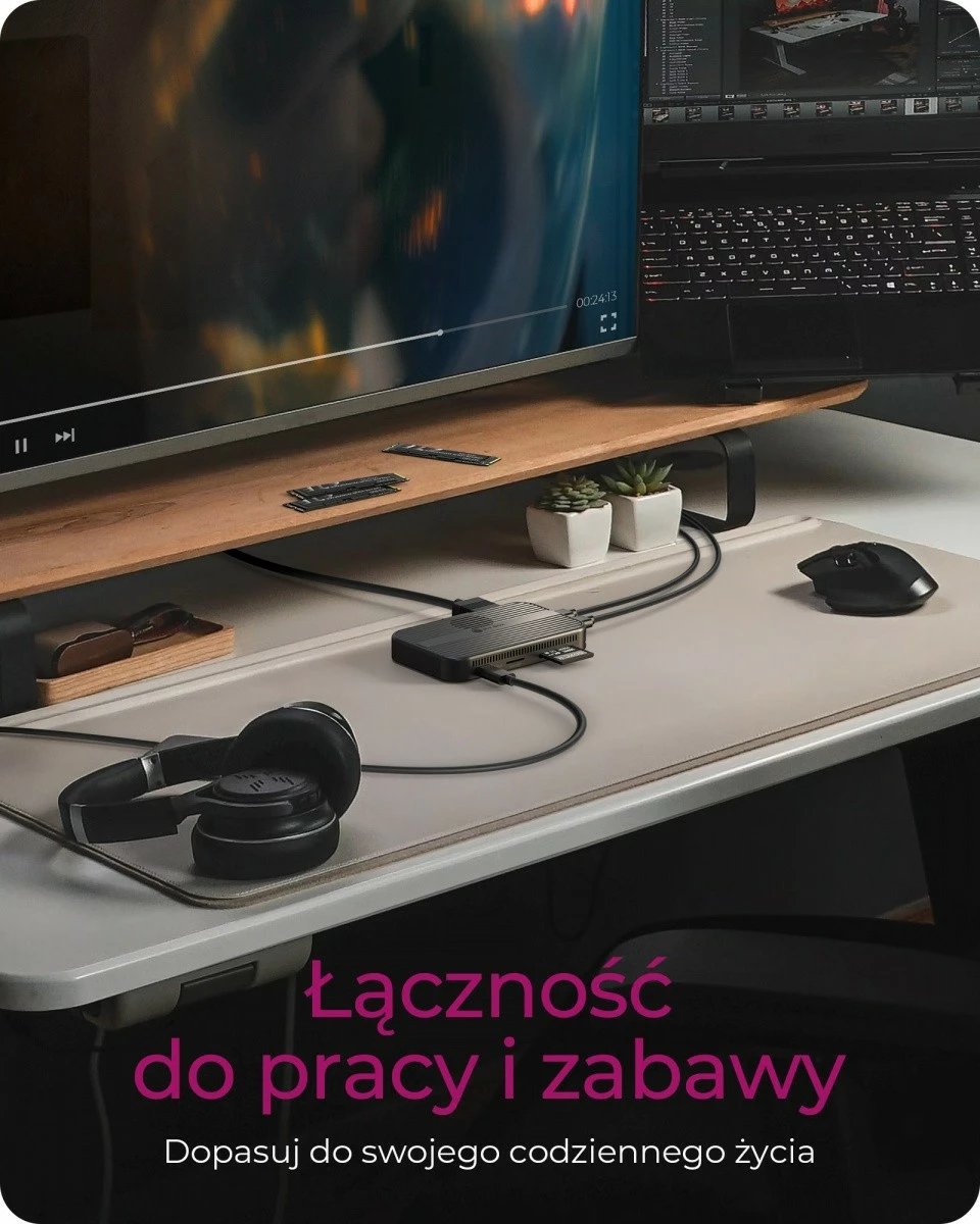 Stacion dokimi 7-në-1 IcyBox IB-DK4071M-CU31 me mbështetje NVMe+SATA, antracit