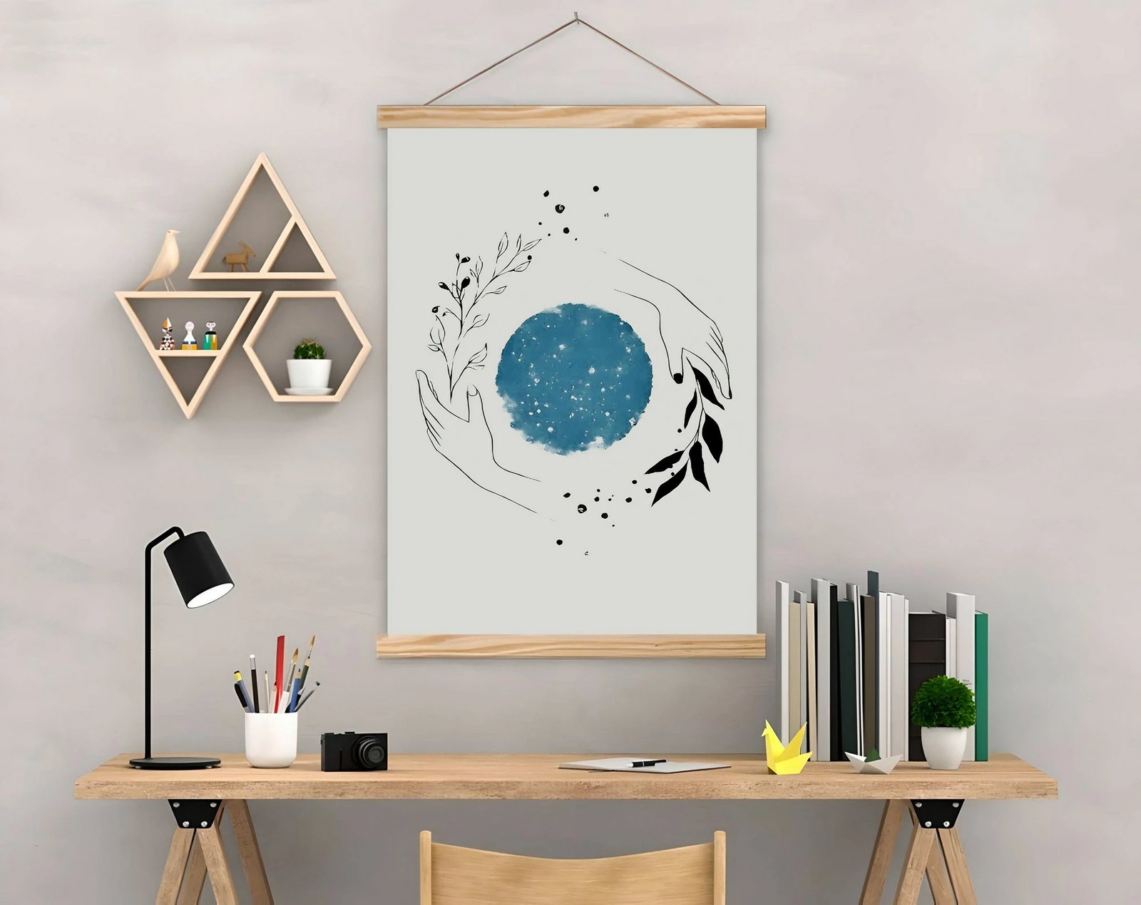 Pikturë dekorative me kornizë, shumëngjyrëshe, Wallity, MRG12, 50x70cm