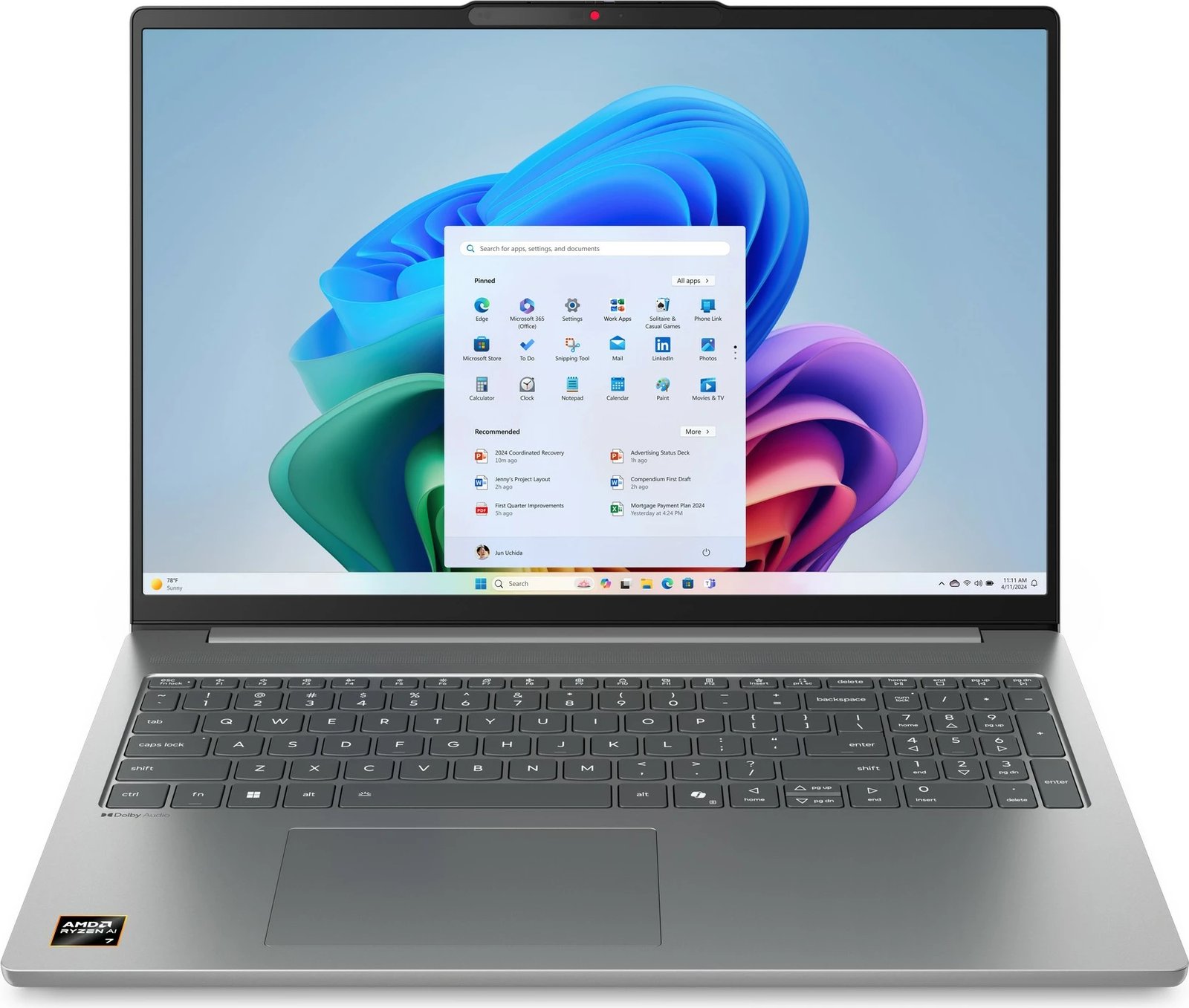 Kompjuter Lenovo IdeaPad Slim 5 16AKP10, Ryzen AI 5 340, 16GB/512GB SSD, 16 inç, gri