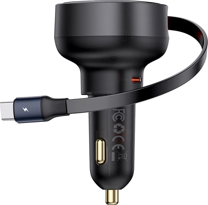 Karikues veture Baseus Enjoyment Pro, USB-C (femër/mashkull), 60W, i zi