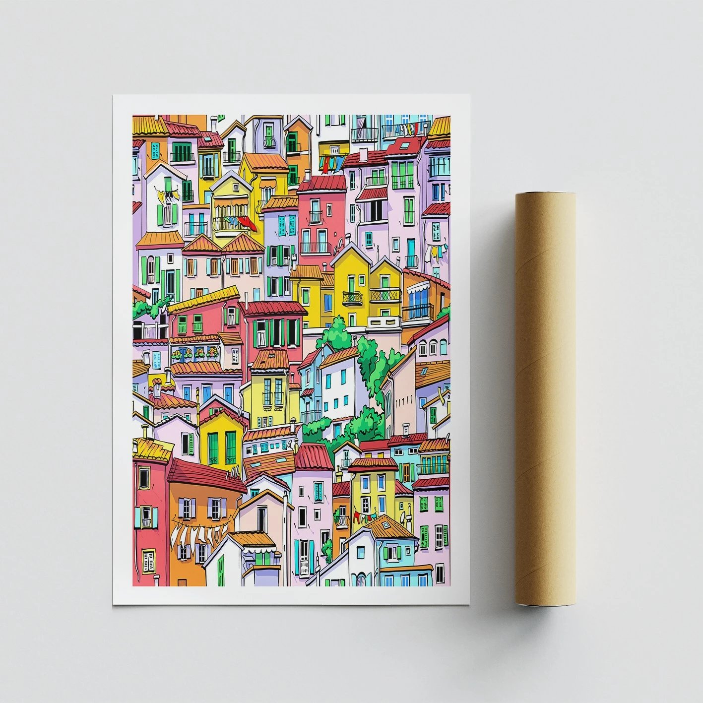 Poster shumëngjyrësh, Wallity, pa kornizë, 50x70cm