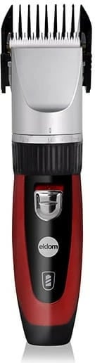 Makine qethëse Eldom MG10U, tehe qeramike, 5 pozicione, 3–12 mm, bateri + rrymë, USB-C, zezë e kuqe