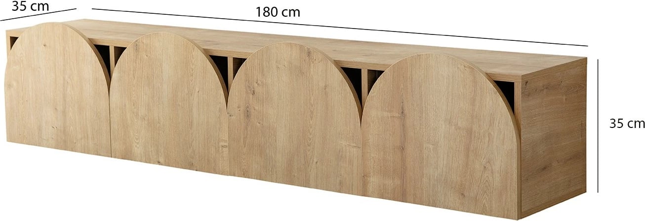 Komodë TV Skye Decor, Mesta - ngjyrë lisi